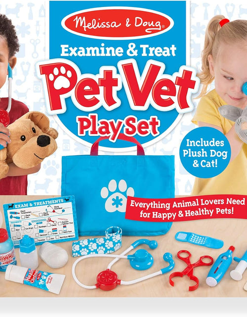 Load image into Gallery viewer, Examine and Treat Pet Vet Play Set (24 Pcs) - Kids Veterinary Play Set, Veterinarian Kit for Kids, STEAM Toy, Pretend Play Doctor Set for Kids Ages 3+
