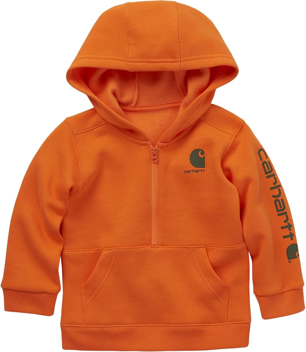 Boys' Long-Sleeve Half-Zip Hooded Sweatshirt