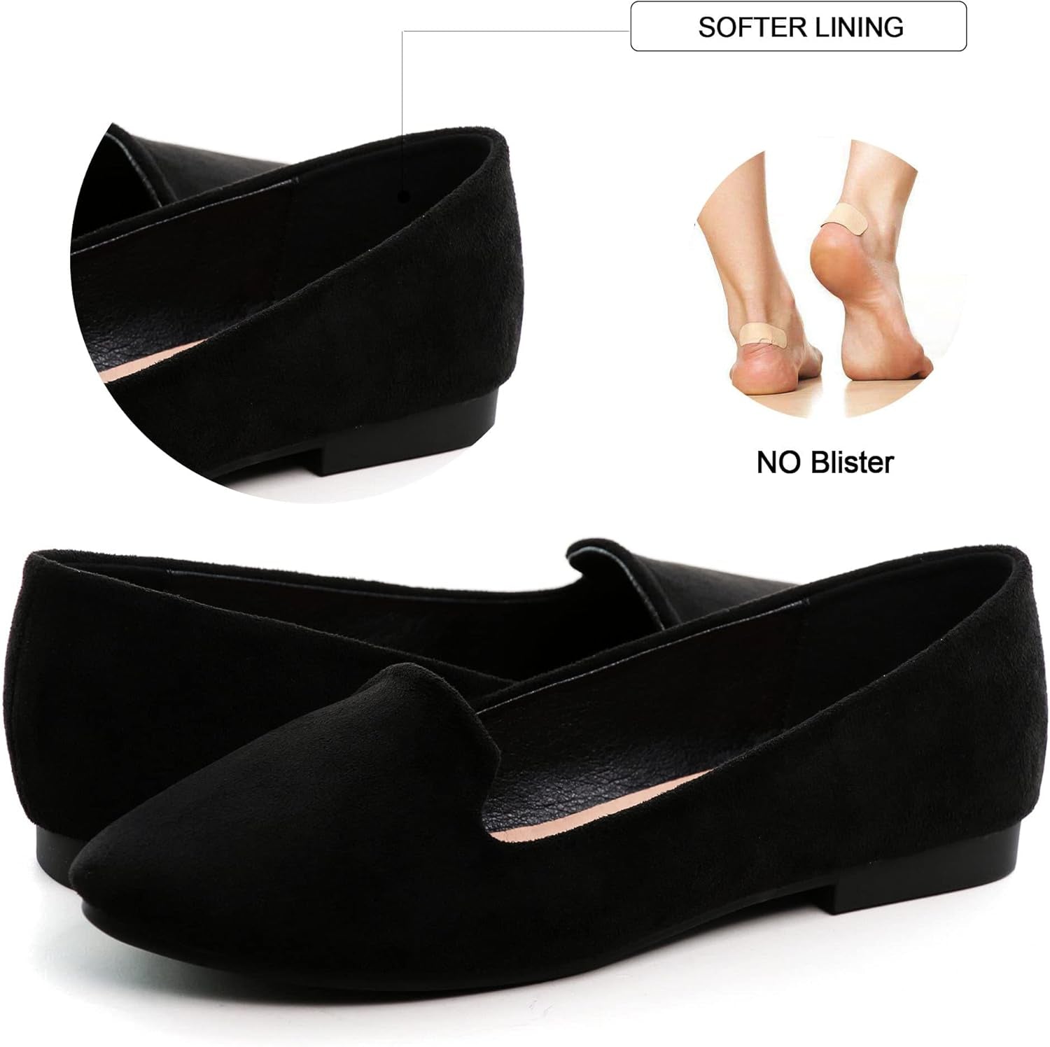 Women'S round Toe Flats Comfortable Ballet Flat Shoes for Women Dressy Slip-Ons Loafers Shoes