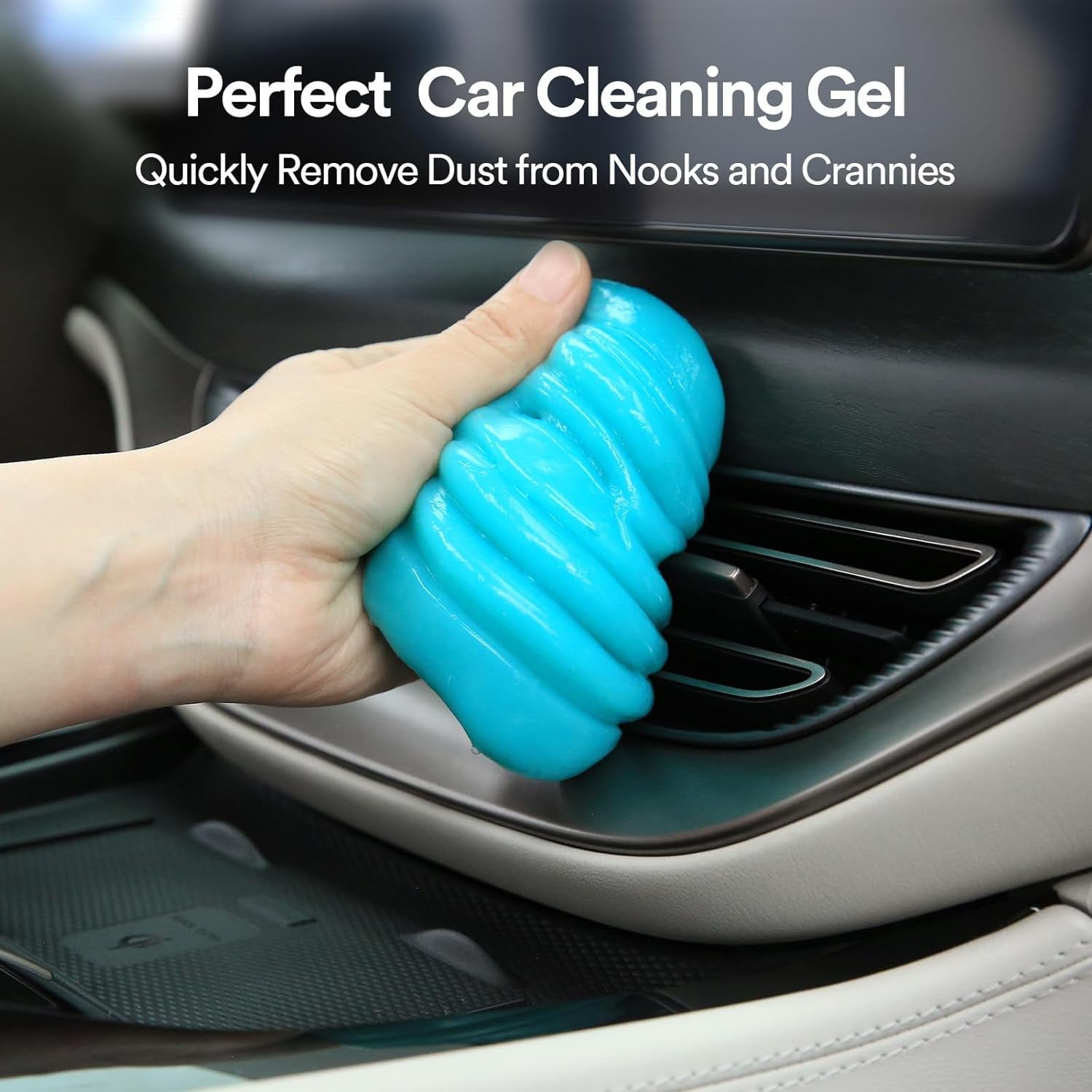 Car Cleaning Gel Car Cleaning Putty Auto Detail Tools Car Slime Cleaner Car Interior Cleaner Car Accessories Stocking Stuffers for Men Women Teens White Elephant Gifts Adults Blue 2Pack