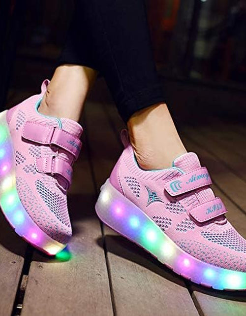 Load image into Gallery viewer, Kids Roller Shoes Boy Girl Sneakers with Wheels Become Sport Sneaker with Led for Christmas Birthday Children Show Gift
