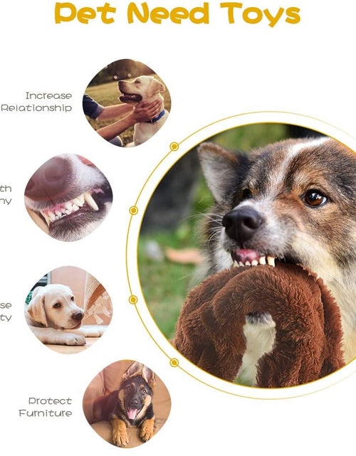 Load image into Gallery viewer, Dog Squeak Toys, No Stuffing Plush Dogs Chew Toy for Small Medium Large Breed Chewer Squeaky Pet Supplies Tough Durable Puppy Teething Chewing Interactive to Keep Them Busy Best Birthday Gift
