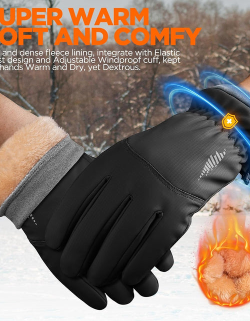 Load image into Gallery viewer, Winter Gloves Women Men Waterproof Windproof, Cold Weather Warm Gloves with Touchscreen Fingers, for Running, Driving, Cycling, Biking, Riding, Walking, Hiking, Outdoor Sports, Daily Work
