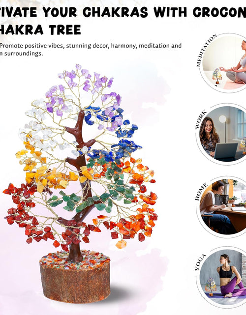 Load image into Gallery viewer, Seven Chakra Crystal Tree Birthday Gifts for Women, Crystal Tree of Life Sister Birthday Gifts Home Decor Birthday Gifts for Mom Positive Energy New Home House Warming Gifts for Women
