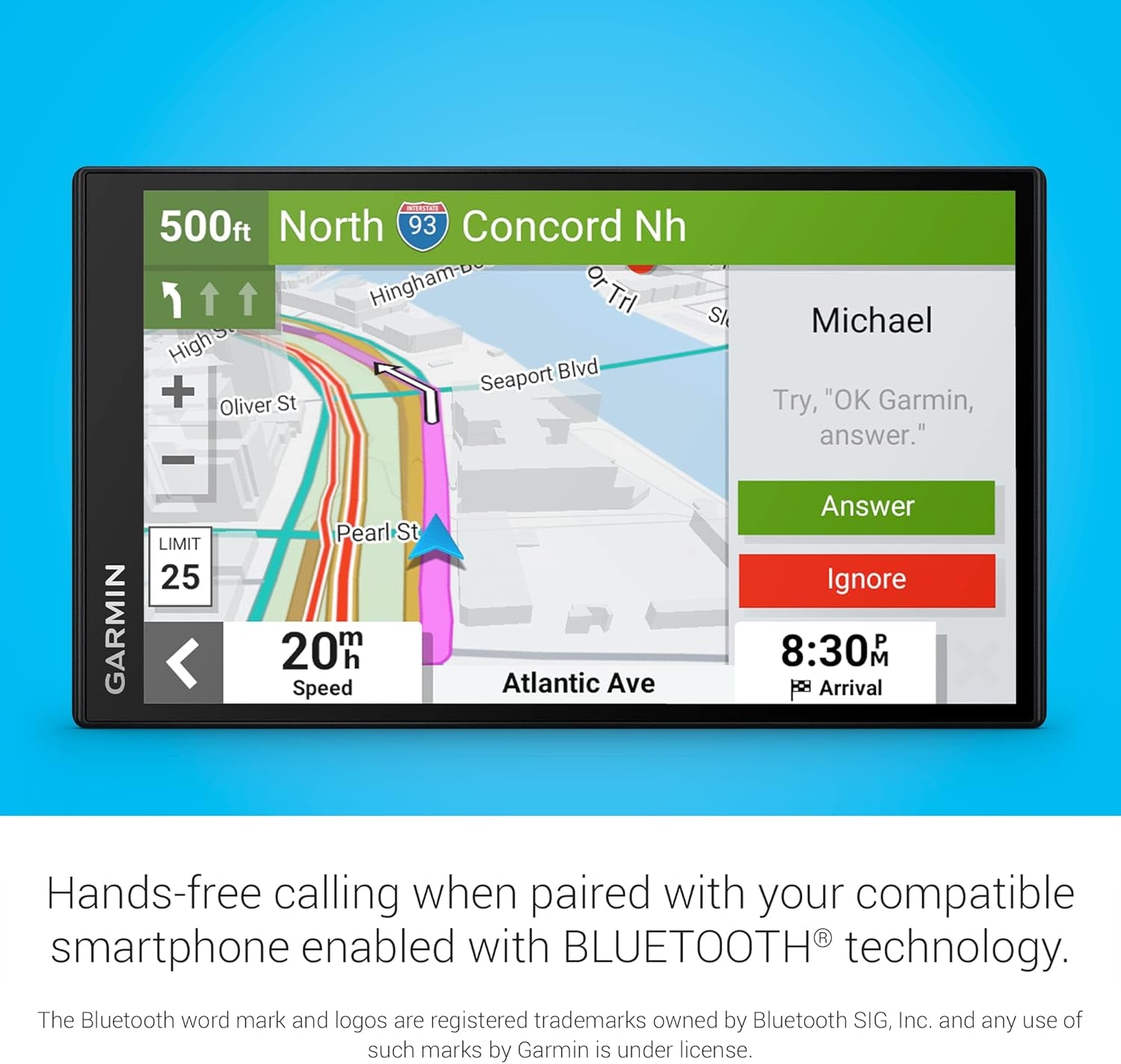 Drivesmart 76, 7-Inch Car GPS Navigator with Bright, Crisp High-Resolution Maps and  Voice Assist