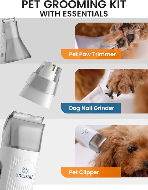 Load image into Gallery viewer, Dog Hair Vacuum &amp; Dog Grooming Kit, Pet Grooming Vacuum with Pet Clipper Nail Grinder, 1.5L Dust Cup Dog Brush Vacuum with 7 Pet Grooming Tools for Shedding Pet Hair, Home Cleaning
