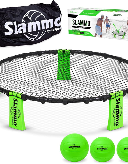 Load image into Gallery viewer, Slammo Game Set (Includes 3 Balls, Carrying Case and Rules) - Outdoor Lawn, Beach &amp; Tailgating Roundnet Game for Kids, Teens &amp; Adults
