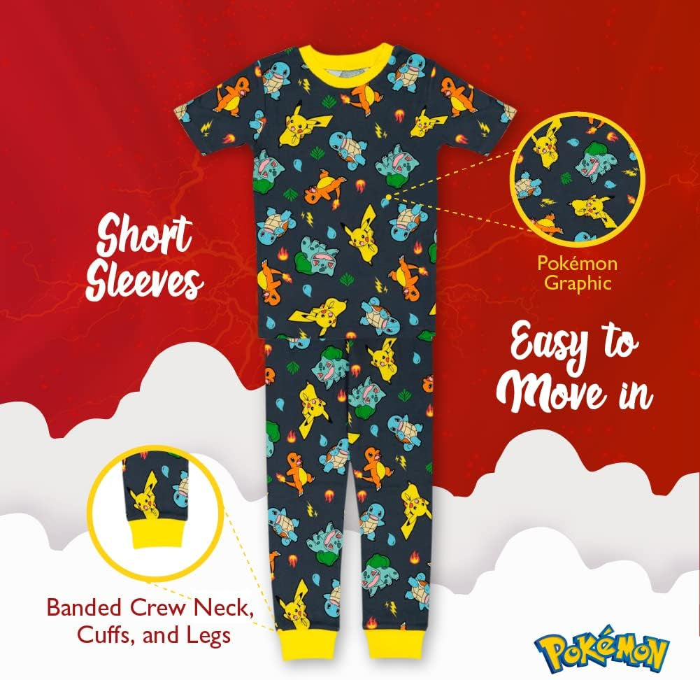 Boys' 6-Piece Snug-Fit Cotton Pajama Set, Soft & Cute for Kids