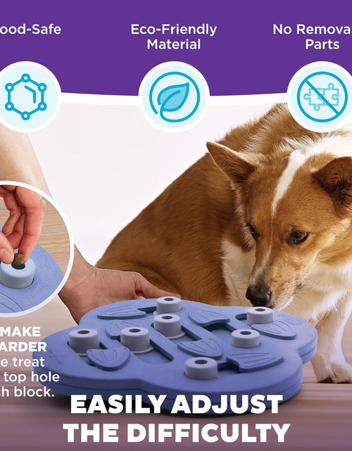 Load image into Gallery viewer, by Nina Ottosson Dog Hide N&#39; Slide Treat Puzzle Enrichment Toy, Level 2 Intermediate, Purple, Composite
