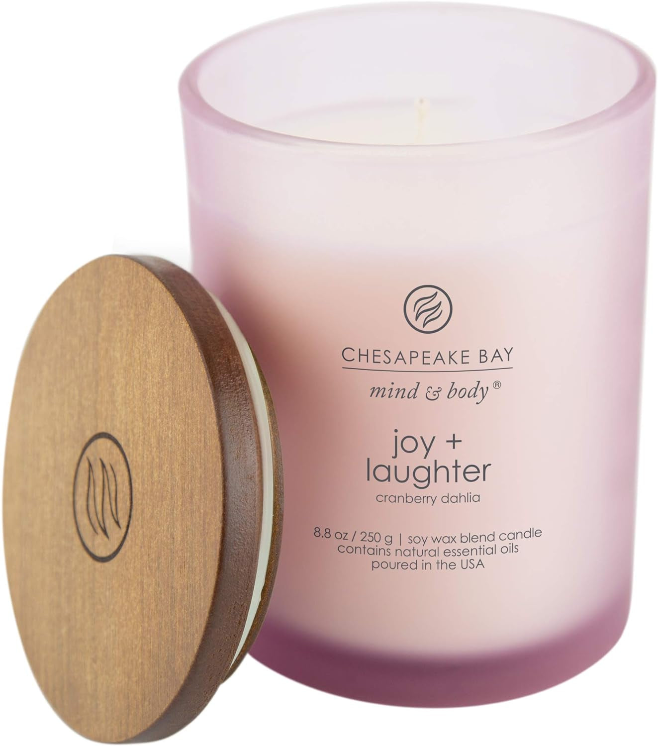 Scented Candle, Joy + Laughter (Cranberry Dahlia), Medium, Home Décor