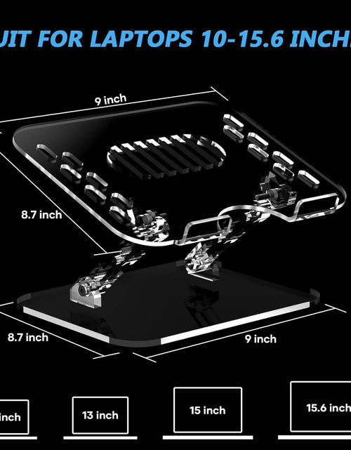 Load image into Gallery viewer, Adjustable Foldable Laptop Stand, Portable Ergonomic Computer Stand for Laptop, Compatible with 10 to 15.6 Inches Notebook Computers
