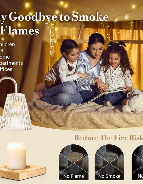 Load image into Gallery viewer, Candle Warmer Lamp, Electric Candle Lamp Warmer with Timer, Mom Christmas Birthday Gifts for Women, House Warming Gifts New Home Bedroom Decor, Dimmable Wax Melt Warmer with 2 Bulbs
