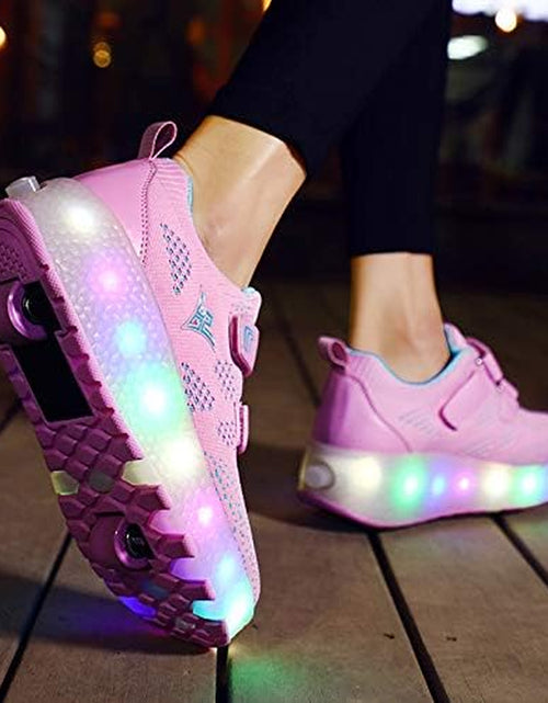 Load image into Gallery viewer, Kids Roller Shoes Boy Girl Sneakers with Wheels Become Sport Sneaker with Led for Christmas Birthday Children Show Gift
