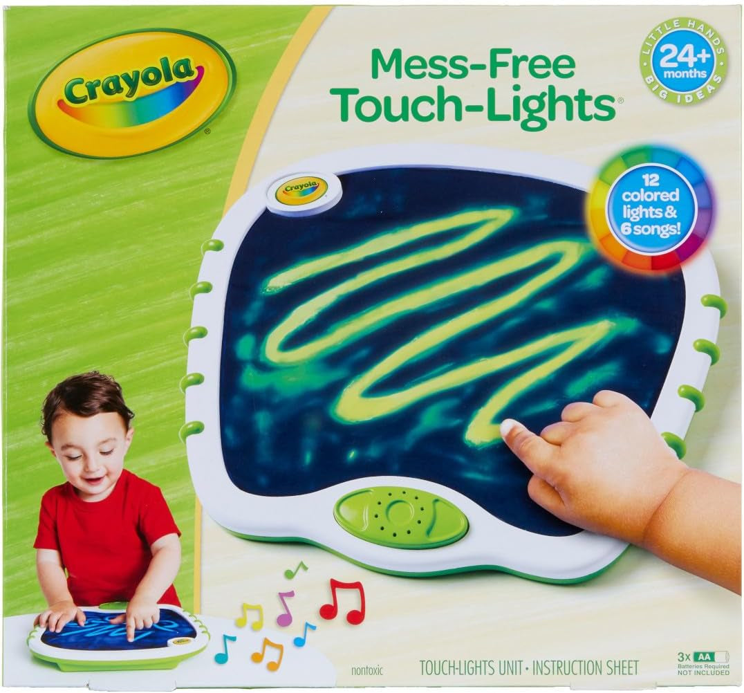 Toddler Touch Lights, Musical Toy, Sensory Board, Sensory Toys for Toddlers, Mess Free Finger Painting, for Toddlers, 2+