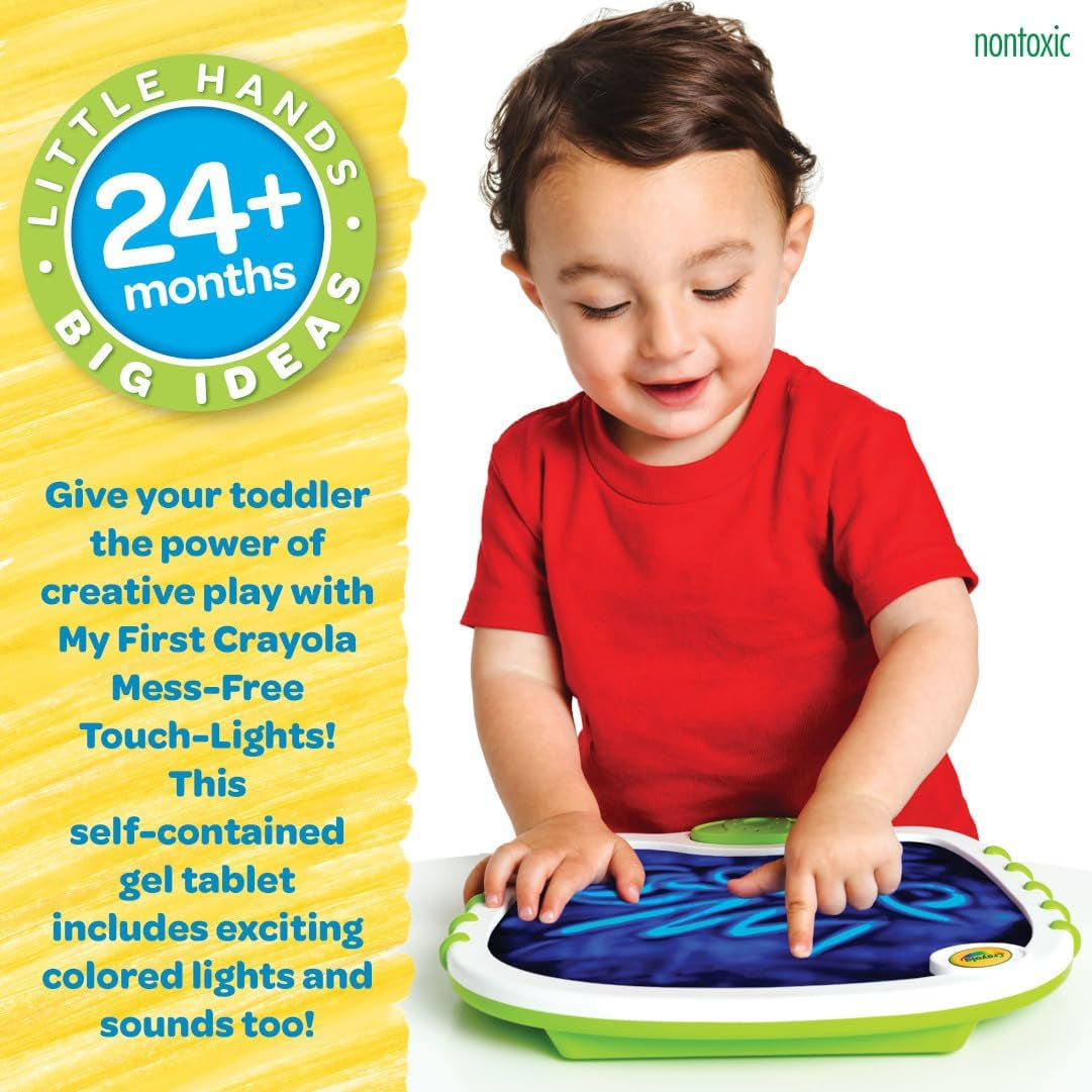 Toddler Touch Lights, Musical Toy, Sensory Board, Sensory Toys for Toddlers, Mess Free Finger Painting, for Toddlers, 2+