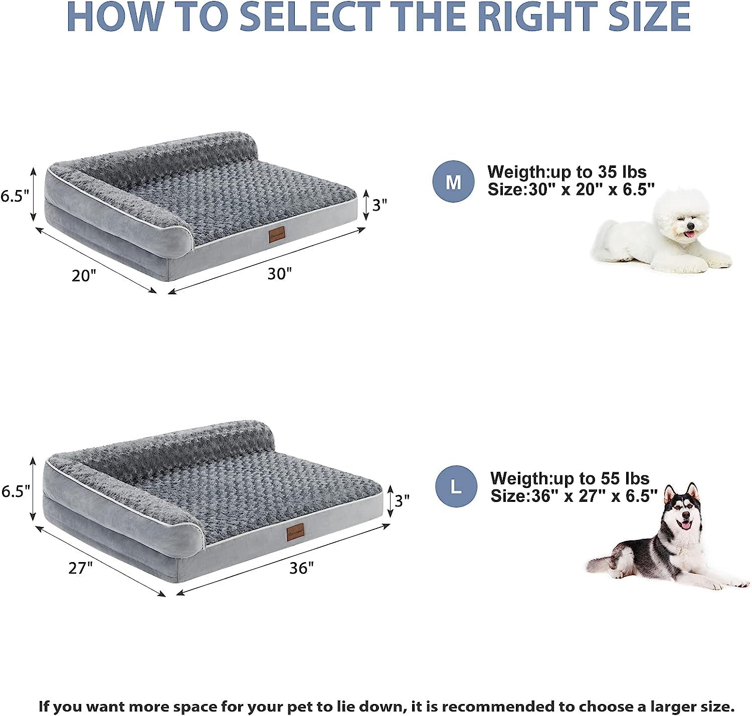 Orthopedic Dog Beds for Large Dogs-Waterproof Sofa Dog Bed with Removable Washable Cover, Large Dog Bed with Waterproof Lining and Nonskid Bottom,Pet Bed for Large Dogs