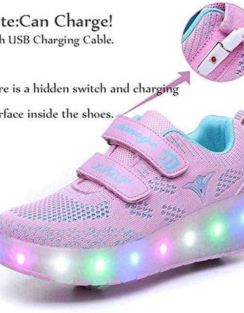 Load image into Gallery viewer, Kids Roller Shoes Boy Girl Sneakers with Wheels Become Sport Sneaker with Led for Christmas Birthday Children Show Gift
