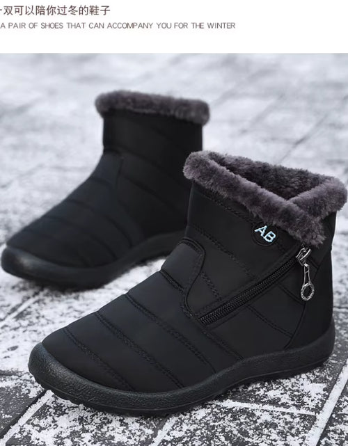 Load image into Gallery viewer, Same Style Wool Lined Snow Boots for Men and Women, Winter Warm, Waterproof, anti Slip Ankle Boots, Warm Outdoor Short Boots
