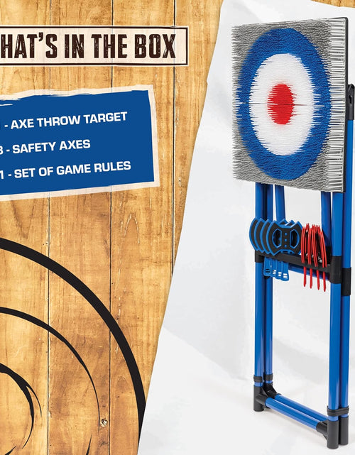 Load image into Gallery viewer, Eastpoint Deluxe Steel Frame Axe Throw Target Game Set - Steel Frame for Indoors and Outdoors
