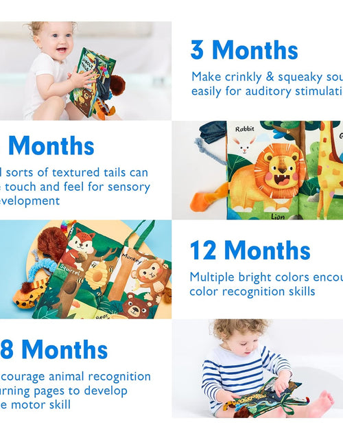 Load image into Gallery viewer, Baby Books 0-6 Months,Infant Tummy Time Toy High Contrast Sensory Baby Toys 6 to 12 Months Touch Feel Book Gift Christmas Stocking Stuffers for Boy Girl 0-3 Months Book Early Learning Toy
