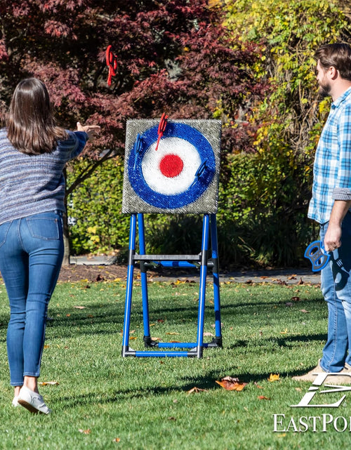 Load image into Gallery viewer, Eastpoint Deluxe Steel Frame Axe Throw Target Game Set - Steel Frame for Indoors and Outdoors
