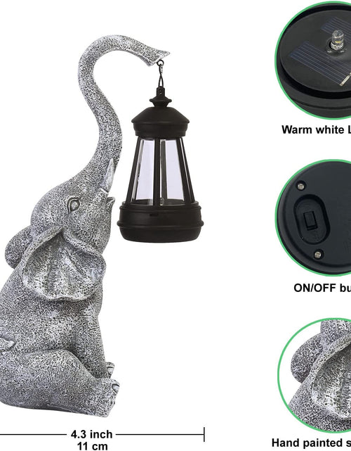 Load image into Gallery viewer, Elephant Statue for Garden Decor with Gift Appeal - Ideal Gifts for Women, Mom or Birthdays, Beautifully Crafted Outdoor &amp; Home Decor to Wow Your Guests (11&quot; Elephant)
