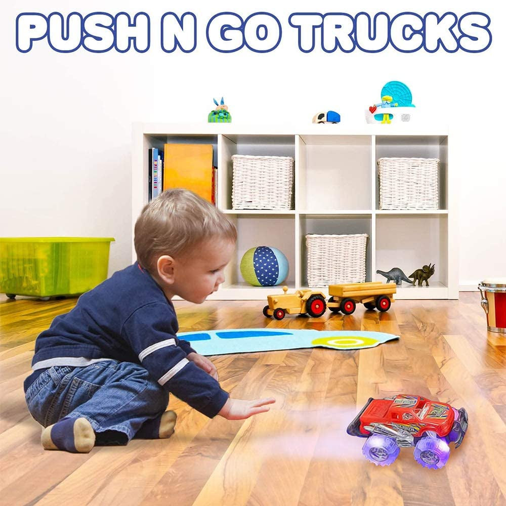 Light up Monster Trucks for Boys and Girls, Toy Truck Set of 2, Monster Trucks for Boys 3-6 Years Old, Toddler Monster Truck Toys, Light up Trucks, Easter Gifts for Kids