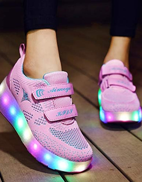 Load image into Gallery viewer, Kids Roller Shoes Boy Girl Sneakers with Wheels Become Sport Sneaker with Led for Christmas Birthday Children Show Gift
