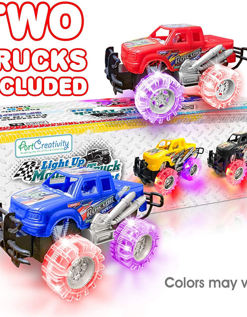 Load image into Gallery viewer, Light up Monster Trucks for Boys and Girls, Toy Truck Set of 2, Monster Trucks for Boys 3-6 Years Old, Toddler Monster Truck Toys, Light up Trucks, Easter Gifts for Kids
