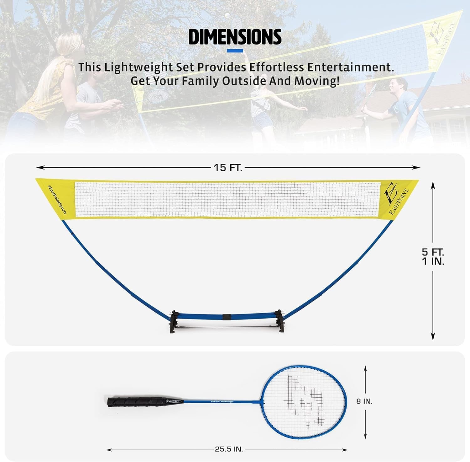 Easy Setup Badminton Set