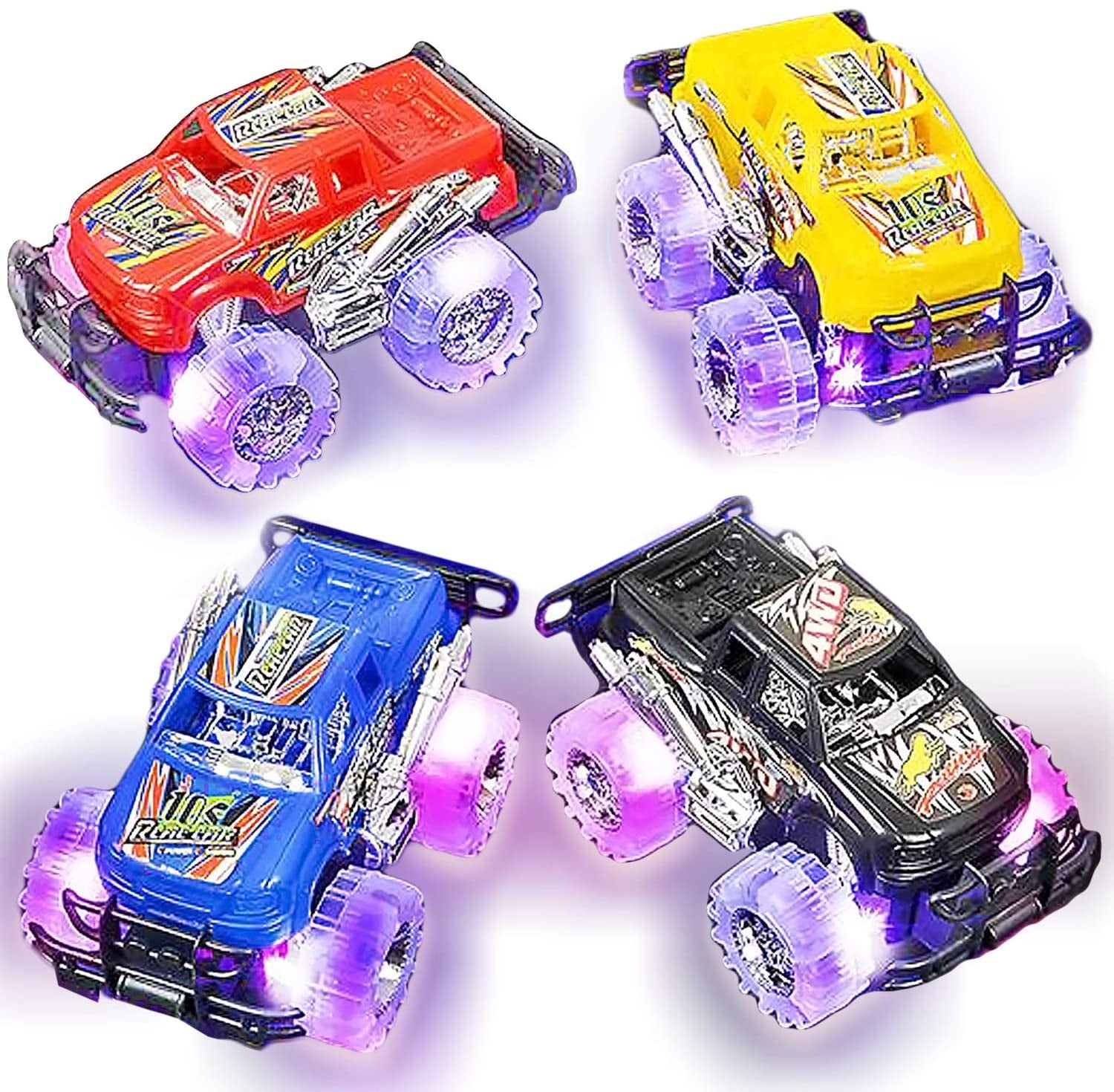 Light up Monster Trucks for Boys and Girls, Toy Truck Set of 2, Monster Trucks for Boys 3-6 Years Old, Toddler Monster Truck Toys, Light up Trucks, Easter Gifts for Kids