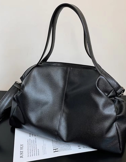 Load image into Gallery viewer, Large Black Shoulder Crossbody Bags for Women 2024 Hobo Shopper Sac Solid Color Quality PU Leather Handbag Lady Travel Tote Bag
