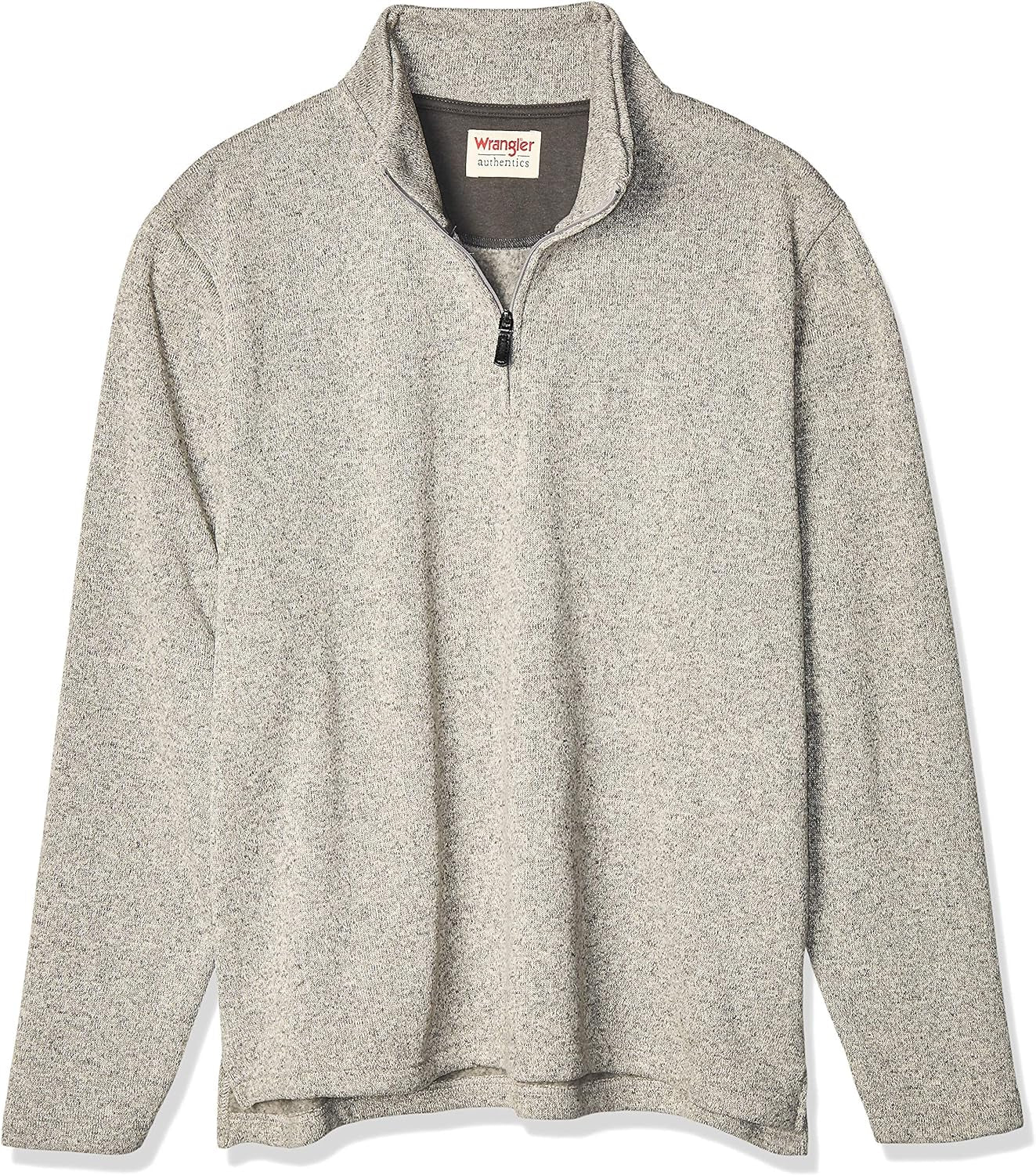 Men'S Long Sleeve Fleece Quarter-Zip Sweater