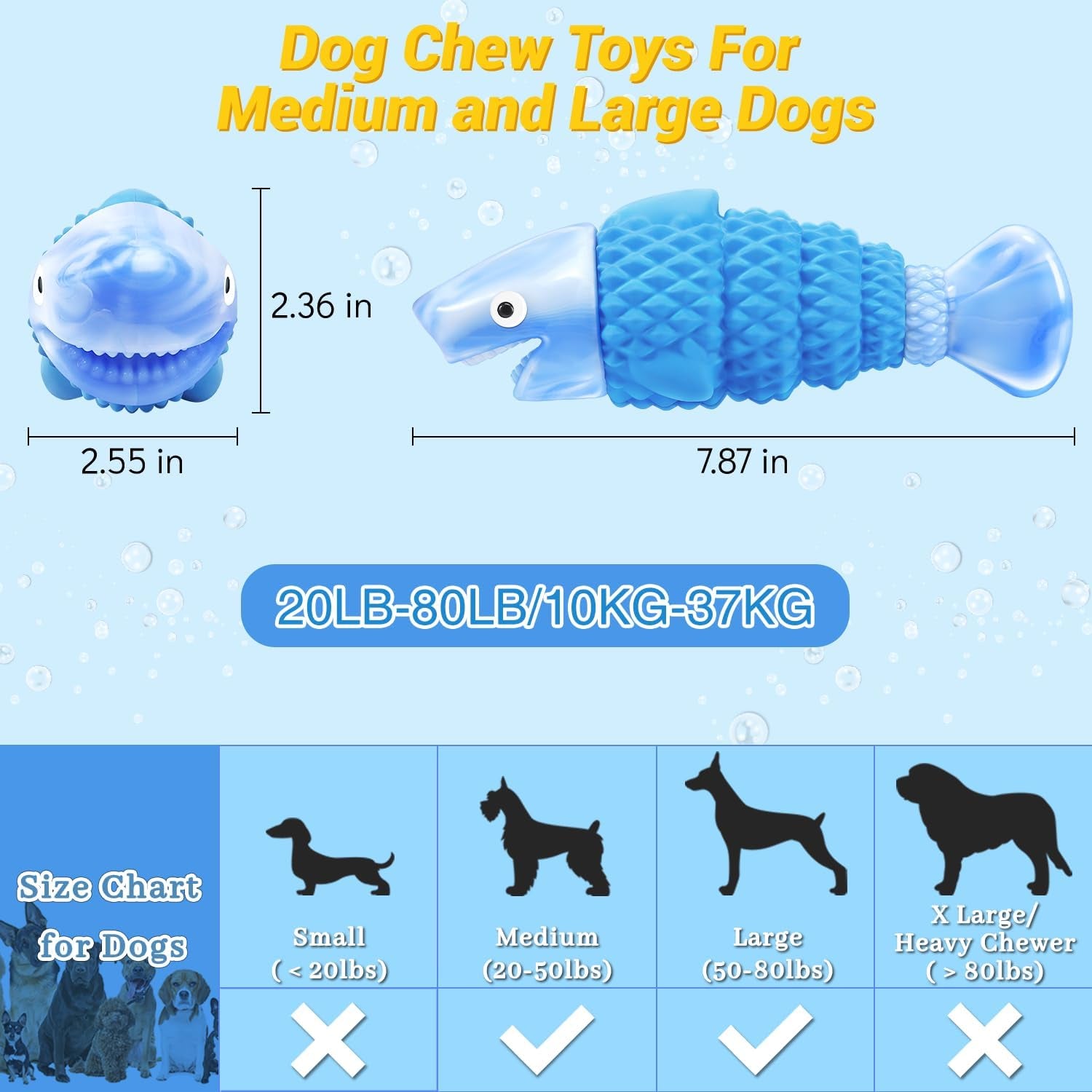 Tough Dog Toys for Aggressive Chewers Large Breed, Indestructible Dog Toys for Large Dogs, Dog Chew Toys for Aggressive Chewers, Durable Dog Toys, Squeaky Dog Toys, Large Dog Toys for Big Dogs