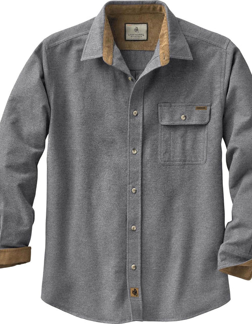 Load image into Gallery viewer, Men&#39;S Buck Camp Flannel, Long Sleeve Plaid Button down Casual Shirt, Corduroy Cuffs
