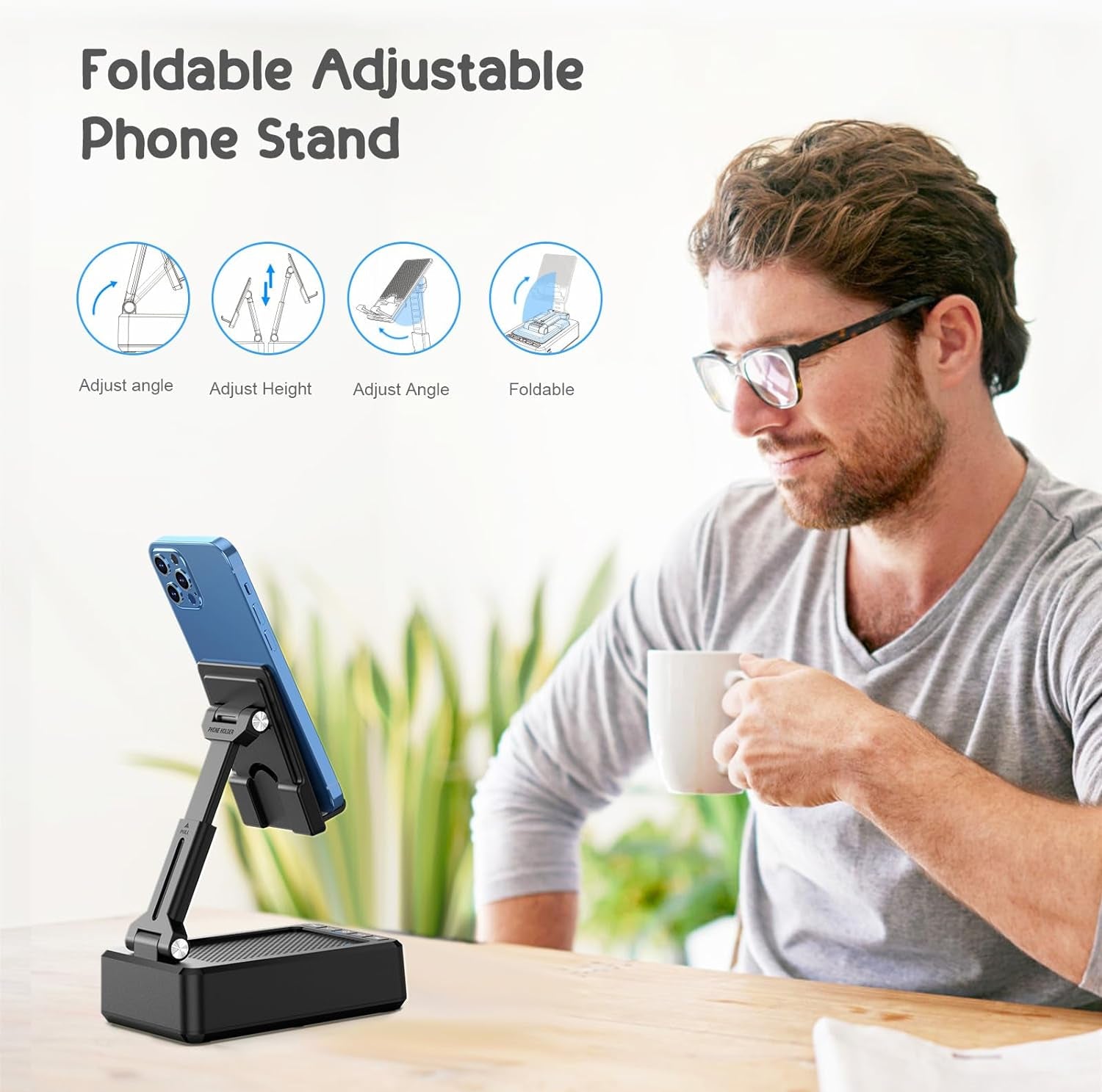 Gifts for Men Women Foldable Cellphone Stand with Bluetooth Speaker and Power Bank Birthday Gift Idea for Mom Dad Cool Gadget Tech Gifts