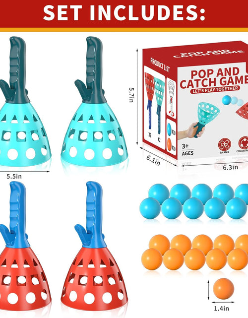 Load image into Gallery viewer, Outdoor Game Toys for Kids Boys with 20 Balls, Pop Pass Catch Ball Game Outdoor outside Toys Gifts for 3 4 5 6 7 8+ Year Old Boys Kids, outside Outdoor Toys Gifts for Kids Boys Ages 3-5 4-8
