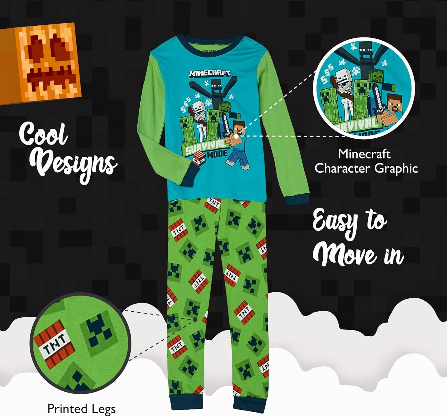 Boys' 6-Piece Snug-Fit Cotton Pajama Set, Soft & Cute for Kids