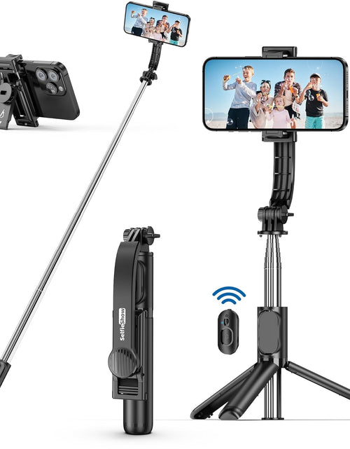 Load image into Gallery viewer, Selfie Stick, Extendable Selfie Stick Tripod with Wireless Remote and Tripod Stand, Portable, Lightweight, Compatible with Iphone 15 14 13 12 Pro Xs Max X 8Plus, Samsung Smartphone and More
