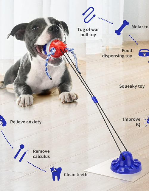 Load image into Gallery viewer, Dog Toys for Aggressive Chewers Interactive Dog Toys, Suction Cup Dog Toy Tug of War Indestructible, Dog Puzzle Toys Treat Food Dispensing Ball, Dog Enrichment Toys
