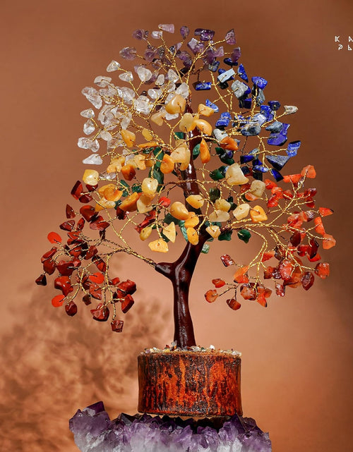 Load image into Gallery viewer, Crystal Tree of Life 7 Chakra Healing Crystal Trees for Home Decor, Office Desk Decor, Living Room Decor, Handmade Bonsai Trees for Positive Energy, Money, Good Luck Birthday Gifts for Women, Mom
