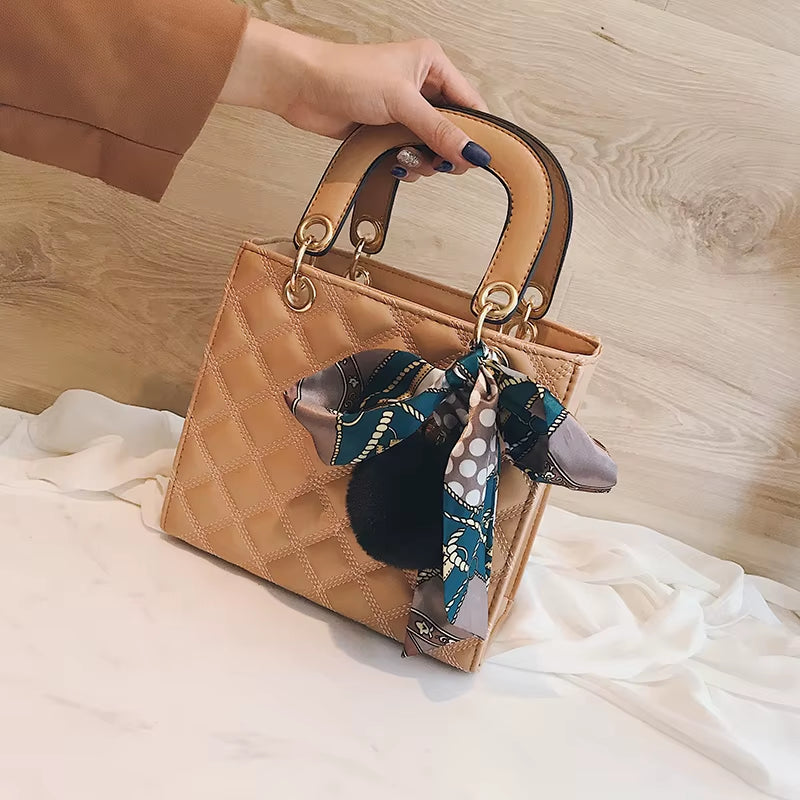 Diamond Stripe Women Handbag Female Luxury Designer Crossbody Bag High Quality Leather Shoulder Bag Clutch Purse Brand Tote Bags