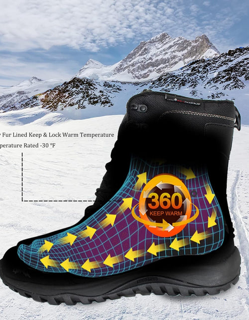 Load image into Gallery viewer, Men&#39;S Winter Snow Boots Outdoor Warm Mid Calf Waterproof Durable Boot Non-Slip Warm Climbing Shoes
