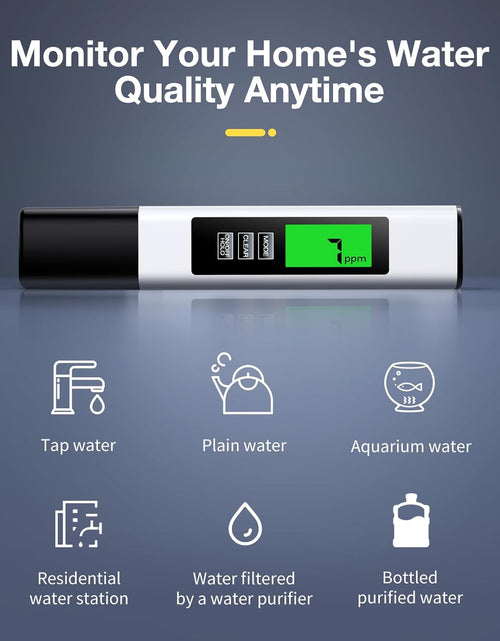 Load image into Gallery viewer, 2024 All-New 4 in 1 Tds Meter Digital Water Tester - Accurate and Reliable TDS EC &amp; Temp(°C,°F) Meter - 0-9990Ppm - Professional Testing for Drinking Water, RO/DI System, Aquariums Etc
