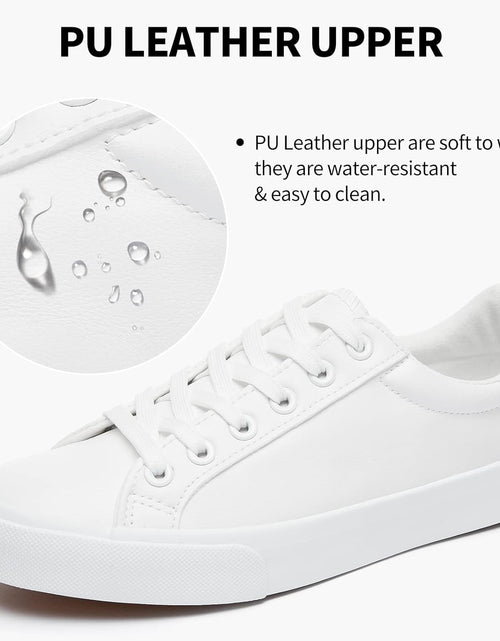 Load image into Gallery viewer, Womens White Tennis Shoes PU Leather Sneakers Casual Walking Shoes for Women
