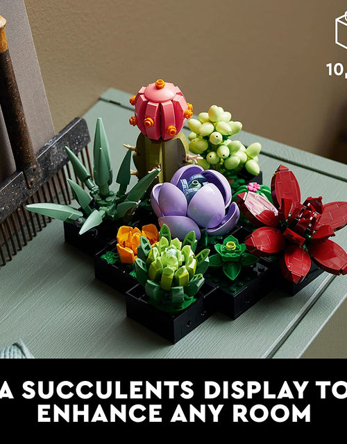 Load image into Gallery viewer, Icons Succulents Artificial Plant Set for Adults, Home Decor, Birthday, Creative Housewarming Gifts, Botanical Collection, Flower Bouquet Kit, 10309
