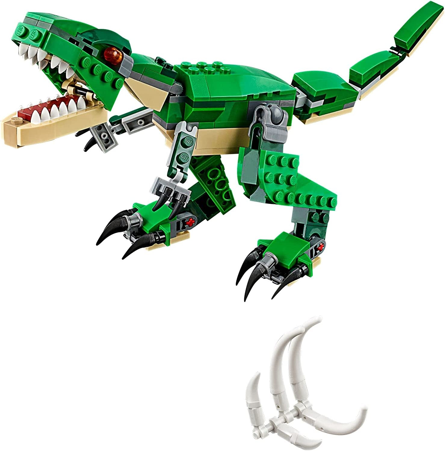 Creator 3 in 1 Mighty Dinosaur Toy, Transforms from T. Rex to Triceratops to Pterodactyl Dinosaur Figures, Great Gift for 7-12 Year Old Boys & Girls, 31058