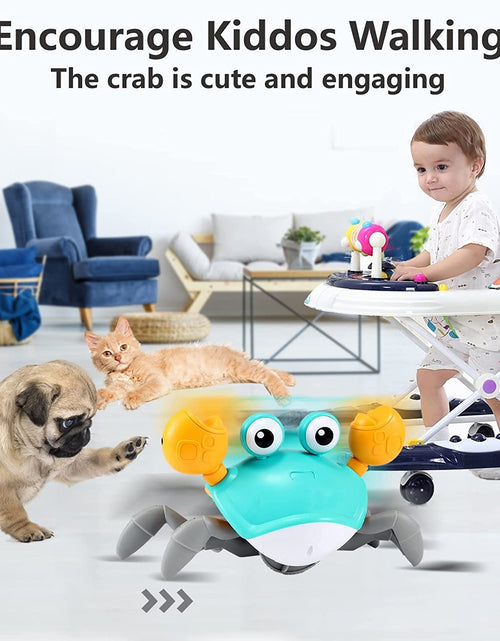 Load image into Gallery viewer, Crawling Crab Baby Toy - Infant Tummy Time Toys 3 4 5 6 7 8 9 10 11 12 Babies Boy 3-6 6-12 Learning Crawl 9-12 12-18 Walking Toddler 36 Months Old Music Development 1St Birthday Gifts
