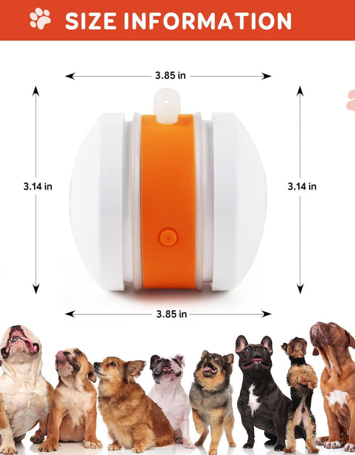 Load image into Gallery viewer, Interactive Dog Ball, Random Path Electric Automatic Moving and Rolling Dog Toy with Rope for Small Medium Large Dogs, Motion-Activated Dog Stimulation Toy for Boredom Relief (Orange-Red)
