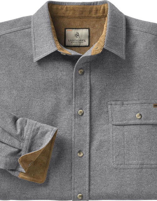 Load image into Gallery viewer, Men&#39;S Buck Camp Flannel, Long Sleeve Plaid Button down Casual Shirt, Corduroy Cuffs
